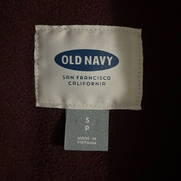 Old Navy Women’s Dark Red Zip Up Striped Puffer Vest with Pockets-Small - Picture 11 of 13